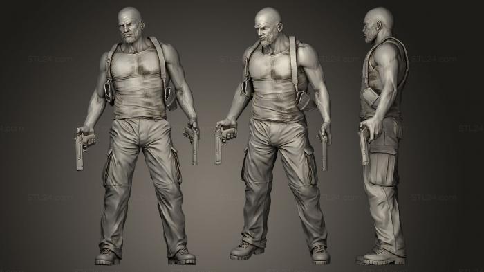 Figurines heroes, monsters and demons (Max Payne, STKM_0273) 3D models for cnc